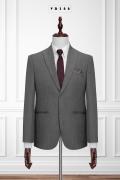 388 Bộ Vest Xám Tiêu Gân Đậm 2 Nút #1